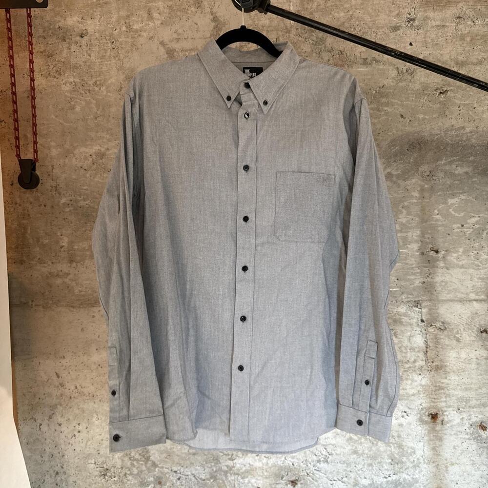 Men’s M The Kooples French designer Size Light gray button up shirt  NWT